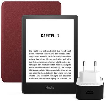 Amazon Kindle 6.8" Paperwhite 5 E Kitap Okuyucu 8 Gb Reklamlı + Orijinal Deri Kılıf ve Şarj Adaptörü resmi