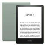 Amazon Kindle Paperwhite Signature Edition 32GB e-kitap okuyucu, yeşil arka kapak ve 6.8 inç ekranlı ön görünüm