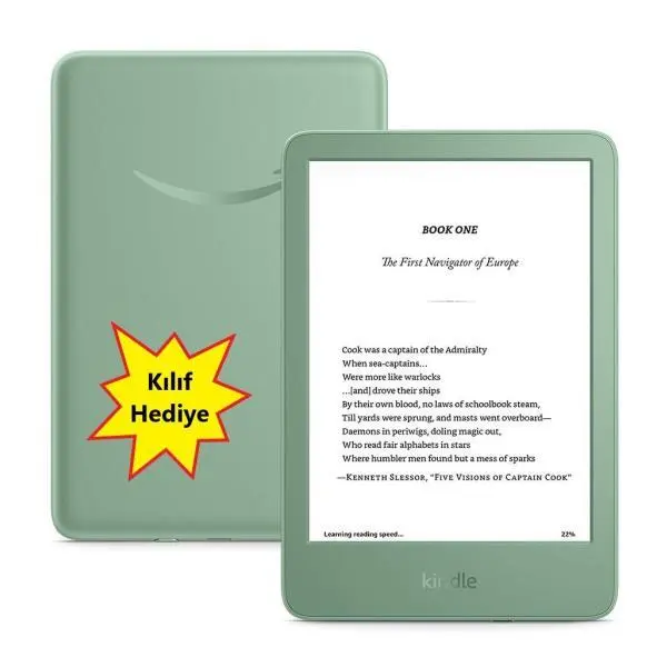 Amazon Kindle Basic 2024 E Kitap Okuyucu 16 GB Reklamsız - Kılıf Hediye