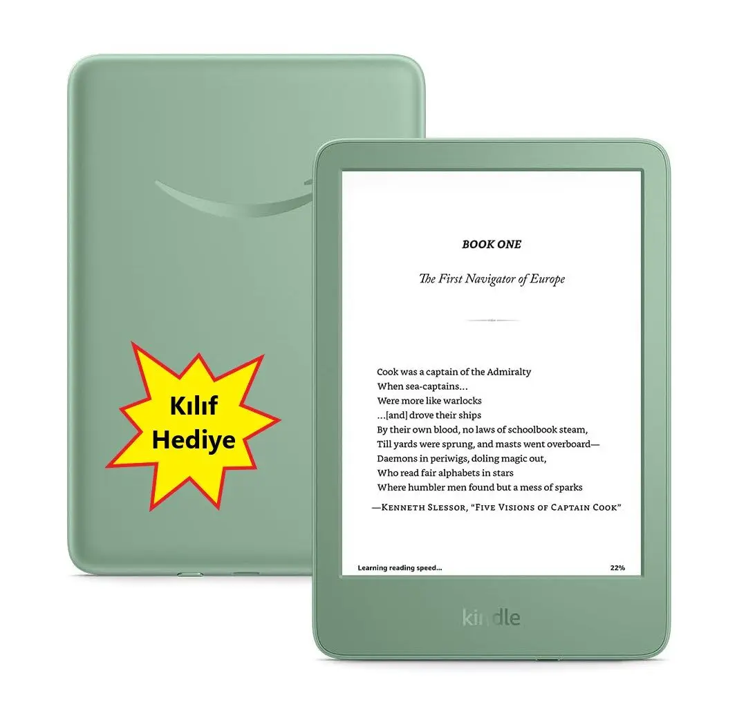 Amazon Kindle Basic 2024 E Kitap Okuyucu 16 GB Reklamsız - Kılıf Hediye - Görsel 1