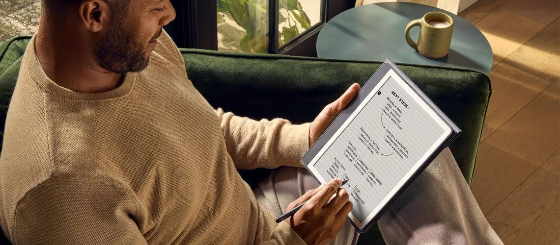 Kindle Scribe 2024, Premium Pen ile dokulu ekranda doğal yazma ve not alma deneyimi