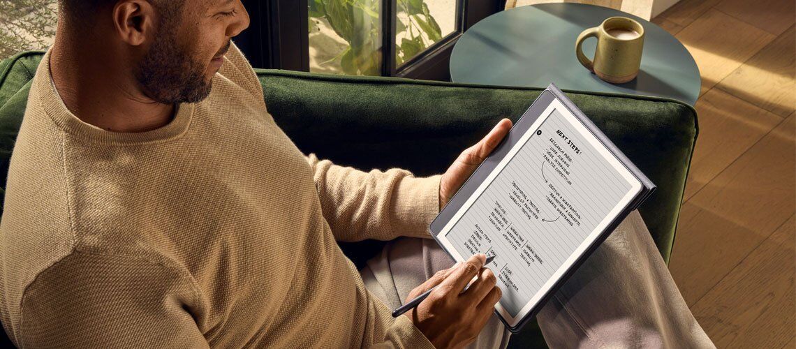Kindle Scribe 2024, Premium Pen ile dokulu ekranda doğal yazma ve not alma deneyimi
