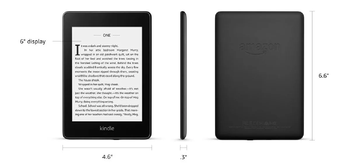 kindle paperwhite 4 olcu bilgisi