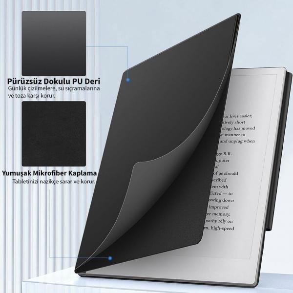 reMarkable 2 Paper Tablet siyah renkli pu deri kilif