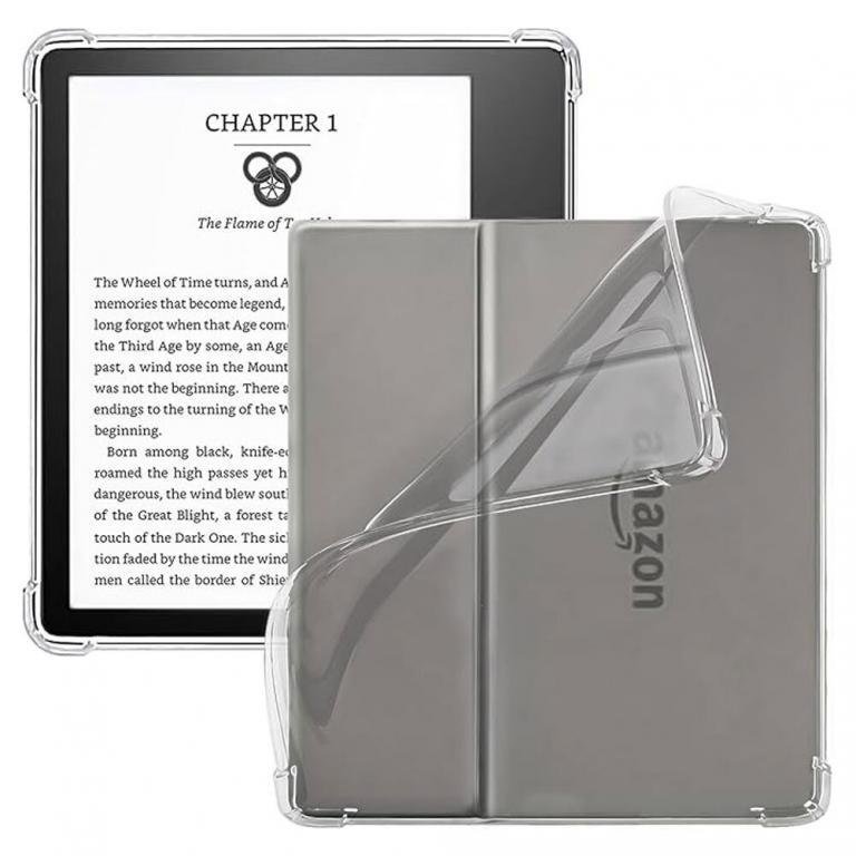 Amazon Kindle Oasis 7″ E Kitap Okuyucu Şeffaf Kılıf Ön arka görünümü