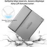 Amazon Kindle Oasis 7 inç e-kitap okuyucu için köşe korumalı şeffaf TPU kılıf; düşmelere karşı ekstra 1 mm kalınlığında köşe desteği sunan tasarım.