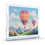 Dasung Paperlike 13K renkli E-Ink monitör – 13,3 inç yan görünüm, balon görselli ekran