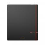Onyx Boox Note Air5 C e-kitap okuyucunun arka kapağı. Siyah gövde üzerinde turuncu detay çizgilerle tasarlanmış modern ve ince metal yüzey.
