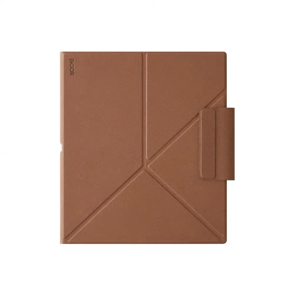 Onyx Boox Note Air5 C için tasarlanmış kahverengi mıknatıslı kılıf. Katlanabilir kapağıyla cihazı korur ve dik konumda kullanım kolaylığı sağlar.