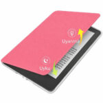 Amazon Kindle Paperwhite 12. Nesil 7 inç uyumlu pembe tutacaklı kılıf – otomatik uyku ve uyanma özellikli kapak tasarımı