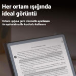 Amazon Kindle Scribe 11 inç 3. Nesil (2025) ortam ışığına göre otomatik ayarlanan ön aydınlatmalı yansımasız ekranı ile konforlu okuma ve not alma deneyimi