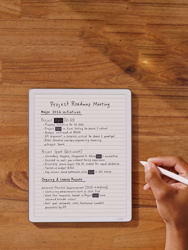 amazon kindle scribe 11 3 nesil el yazisi not arama