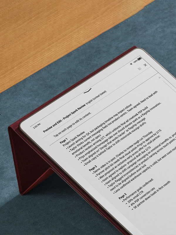 amazon kindle scribe 11 3 nesil el yazisini metne donusturme