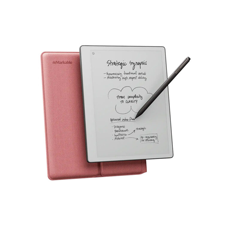 reMarkable Paper Pure Pembe – E Ink tablet, Sleeve Folio kılıf ve Marker kalem seti