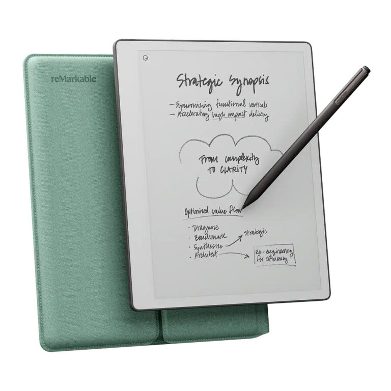 reMarkable Paper Pure Sis Yeşili – E Ink tablet, Sleeve Folio kılıf ve Marker kalem seti