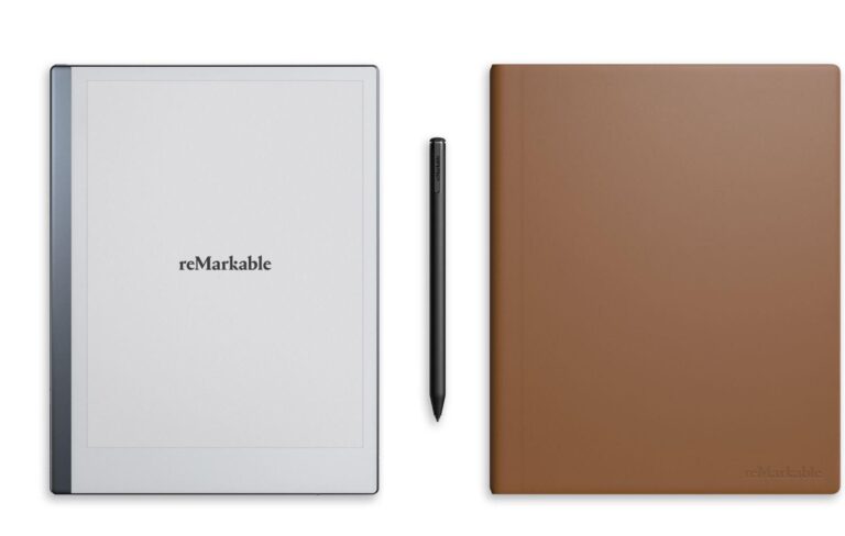 reMarkable 2 Paper Tablet + Marker Plus Kalem (Silgili) + Kapaklı Kılıf Kahverengi