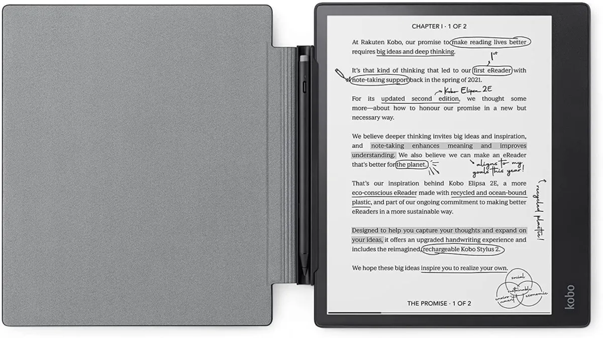 Kobo Elipsa 2E Sleep Cover - Siyah